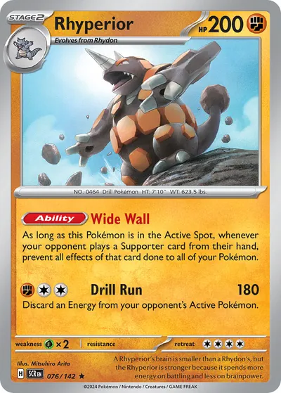 Rhyperior - Coroa Estelar - ilustração de Mitsuhiro Arita