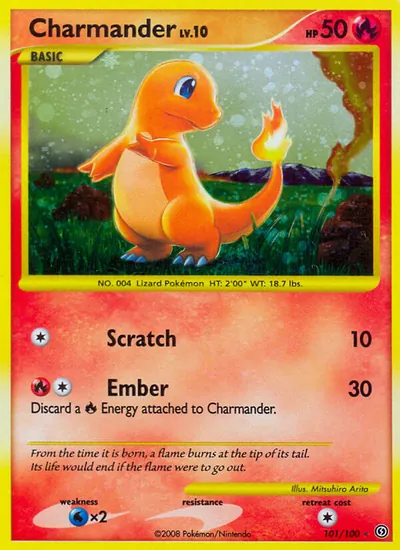 Charmander - Stormfront - ilustração de Mitsuhiro Arita