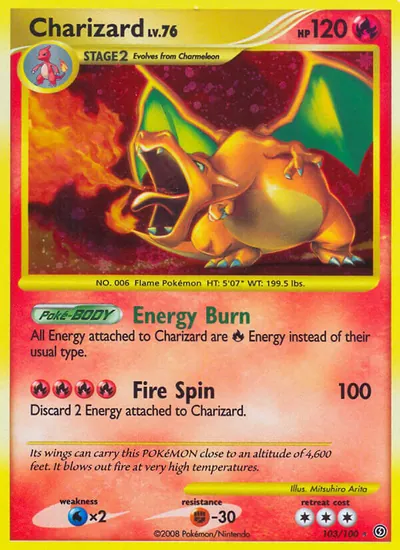 Charizard - Stormfront - ilustração de Mitsuhiro Arita