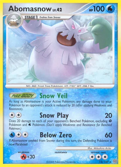Abomasnow - Stormfront - ilustração de Mitsuhiro Arita