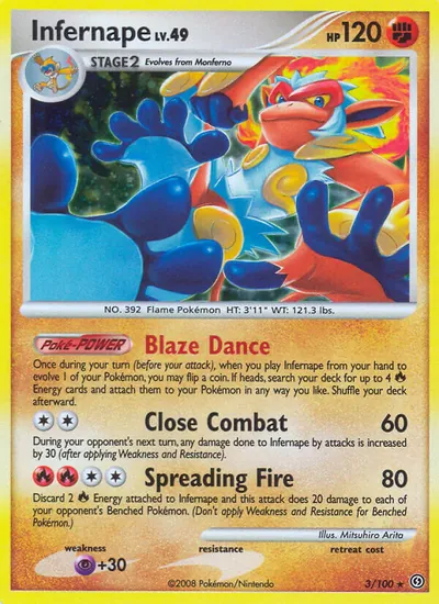 Infernape - Stormfront - ilustração de Mitsuhiro Arita