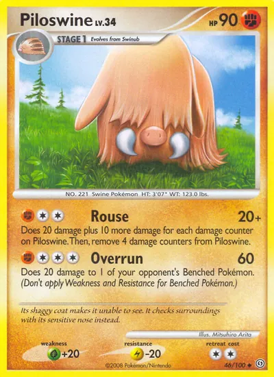 Piloswine - Stormfront - ilustração de Mitsuhiro Arita