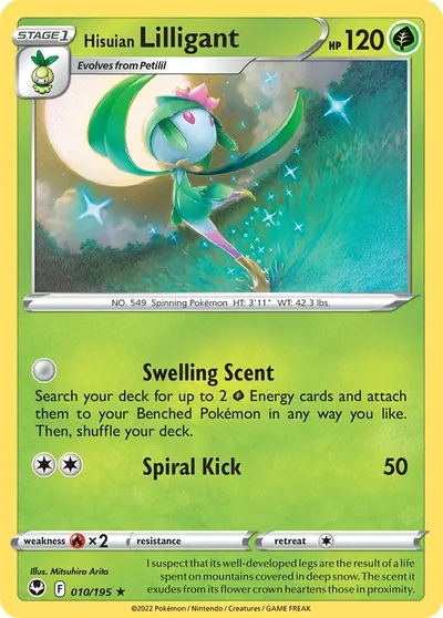 Lilligant de Hisui - Tempestade Prateada - ilustração de Mitsuhiro Arita