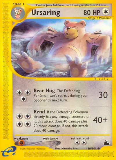 Ursaring - Skyridge - ilustração de Mitsuhiro Arita