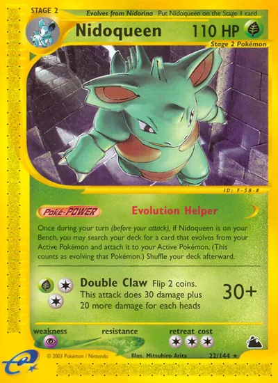 Nidoqueen - Skyridge - ilustração de Mitsuhiro Arita
