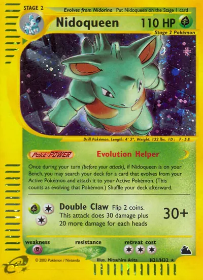 Nidoqueen - Skyridge - ilustração de Mitsuhiro Arita