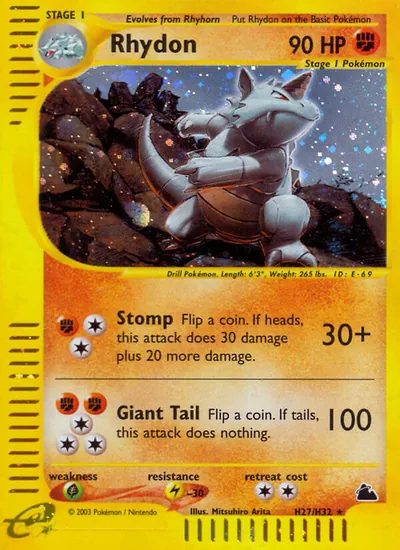 Rhydon - Skyridge - ilustração de Mitsuhiro Arita