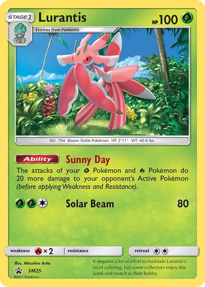 Lurantis - Promos de Sol e Lua - ilustração de Mitsuhiro Arita