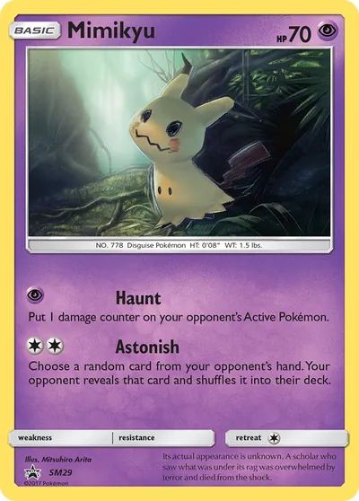 Mimikyu - Promos de Sol e Lua - ilustração de Mitsuhiro Arita