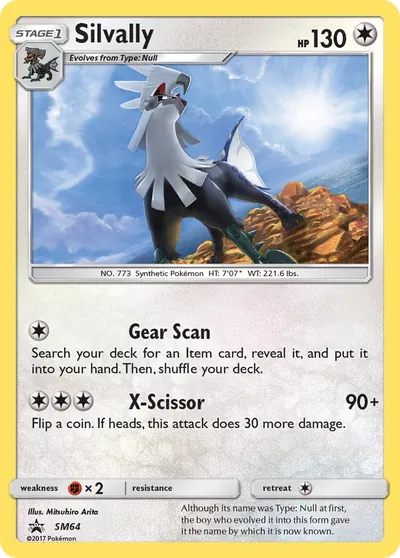 Silvally - Promos de Sol e Lua - ilustração de Mitsuhiro Arita
