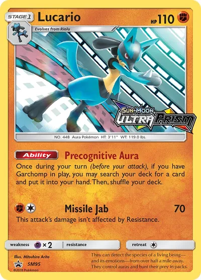 Lucario - Promos de Sol e Lua - ilustração de Mitsuhiro Arita