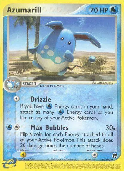 Azumarill - Sandstorm - ilustração de Mitsuhiro Arita