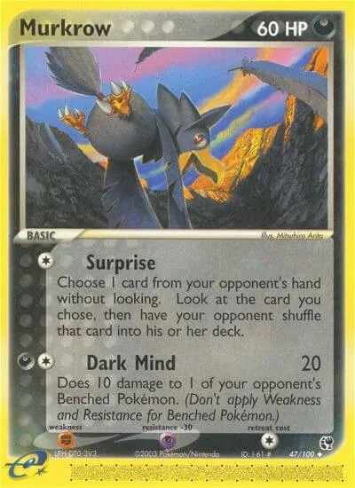 Murkrow - Sandstorm - ilustração de Mitsuhiro Arita