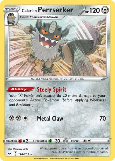 Perrserker de Galar - Espada e Escudo - ilustração de Mitsuhiro Arita