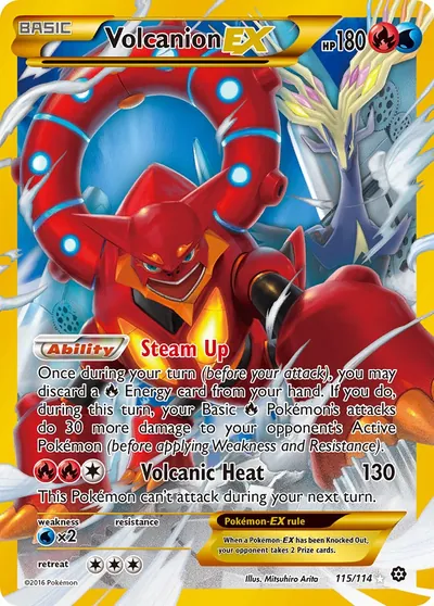 Volcanion-EX - Cerco de Vapor - ilustração de Mitsuhiro Arita