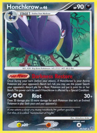 Honchkrow - Supreme Victors - ilustração de Mitsuhiro Arita