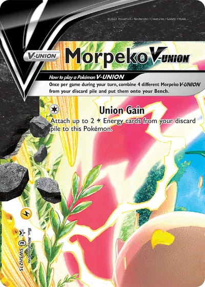 Morpeko V-UNION - Promos de Espada e Escudo - ilustração de Mitsuhiro Arita