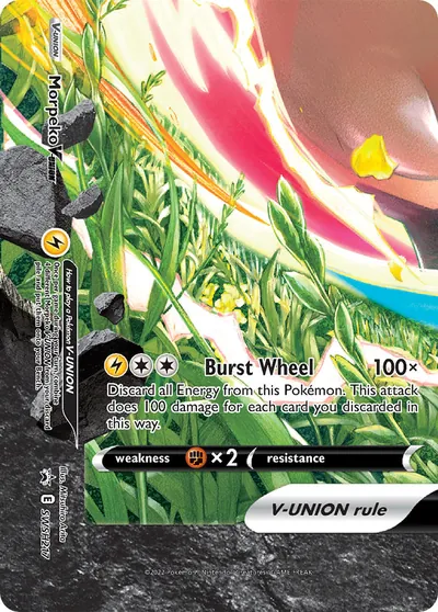 Morpeko V-UNION - Promos de Espada e Escudo - ilustração de Mitsuhiro Arita