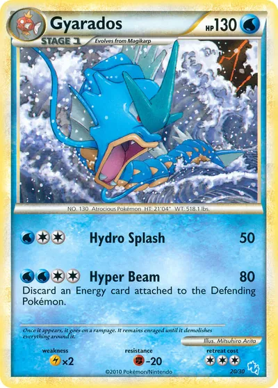Gyarados - HS Trainer Kit: Gyarados - ilustração de Mitsuhiro Arita