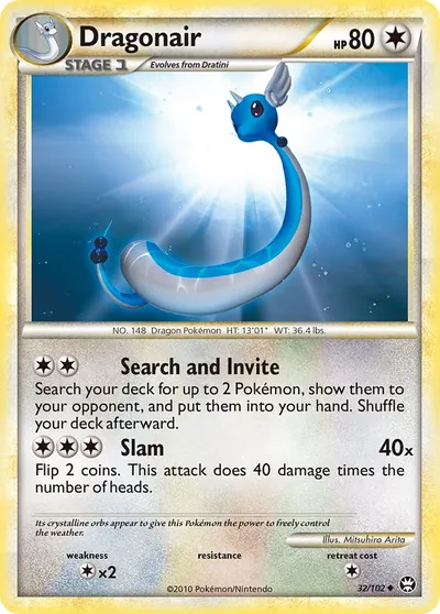 Dragonair - Triunfante - ilustração de Mitsuhiro Arita