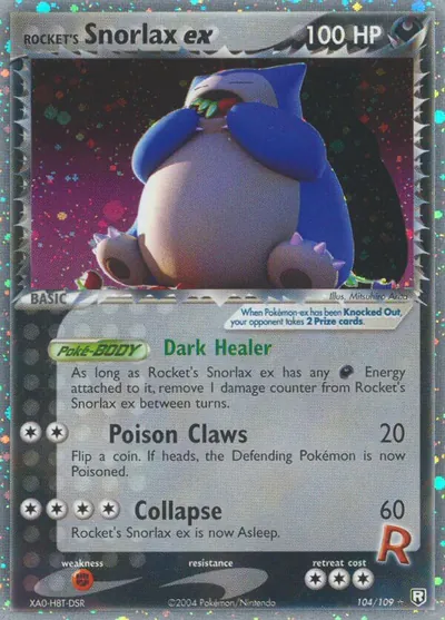 Rocket’s Snorlax ex - Team Rocket - ilustração de Mitsuhiro Arita