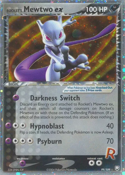 Rocket’s Mewtwo ex - Team Rocket - ilustração de Mitsuhiro Arita