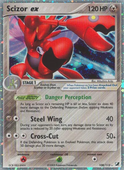 Scizor ex - Unseen Forces - ilustração de Mitsuhiro Arita