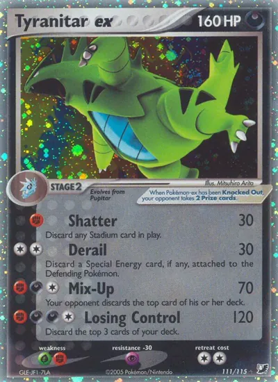 Tyranitar ex - Unseen Forces - ilustração de Mitsuhiro Arita