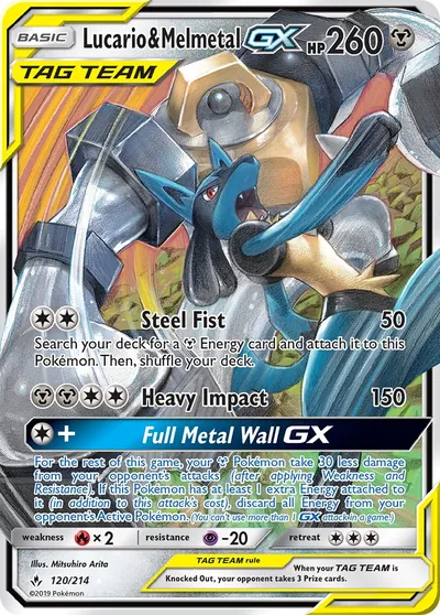 Lucario e Melmetal-GX - Elos Inquebráveis - ilustração de Mitsuhiro Arita