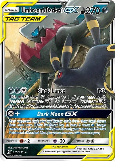 Umbreon e Darkrai-GX - Sintonia Mental - ilustração de Mitsuhiro Arita