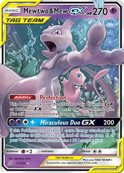 Mewtwo e Mew-GX - Sintonia Mental - ilustração de Mitsuhiro Arita