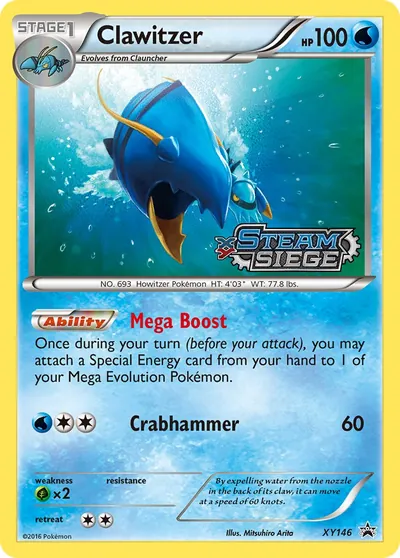 Clawitzer - Promos de XY - ilustração de Mitsuhiro Arita