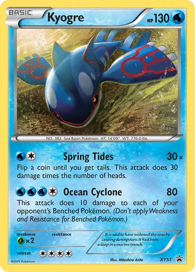 Kyogre - Promos de XY - ilustração de Mitsuhiro Arita