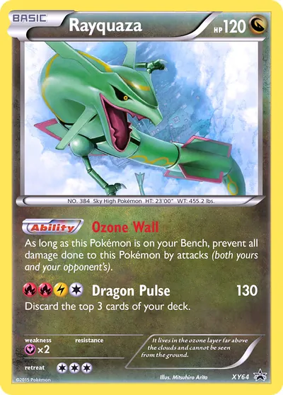 Rayquaza - Promos de XY - ilustração de Mitsuhiro Arita