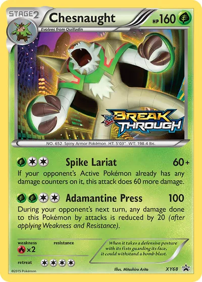 Chesnaught - Promos de XY - ilustração de Mitsuhiro Arita