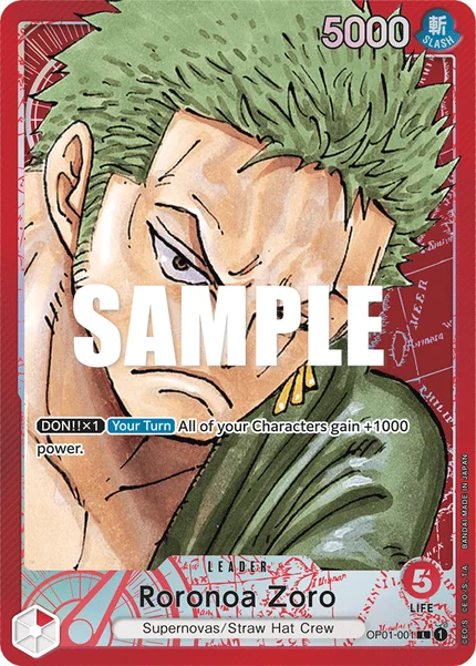 Roronoa Zoro OP01-001_p1 One Piece Card Game OP-01