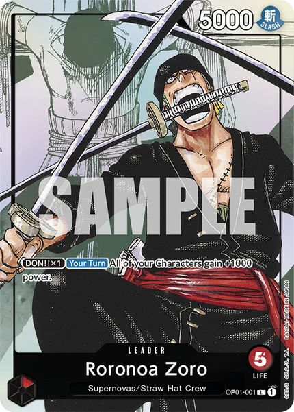 Roronoa Zoro OP01-001_p2 One Piece Card Game Promo