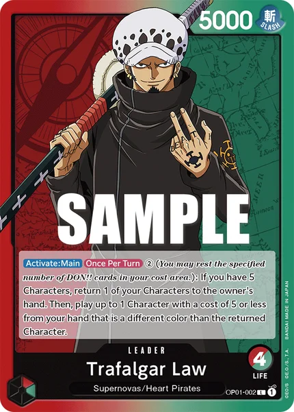 Trafalgar Law OP01-002 One Piece Card Game OP-01