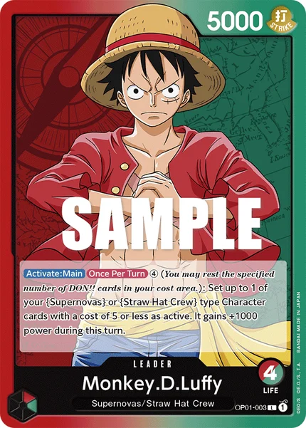 Monkey.D.Luffy OP01-003 One Piece Card Game OP-01