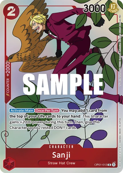 Sanji OP01-013_p3 One Piece Card Game Promo