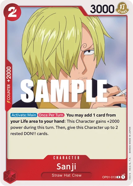 Sanji OP01-013 One Piece Card Game OP-01