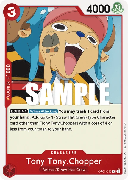 Tony Tony.Chopper OP01-015 One Piece Card Game OP-01