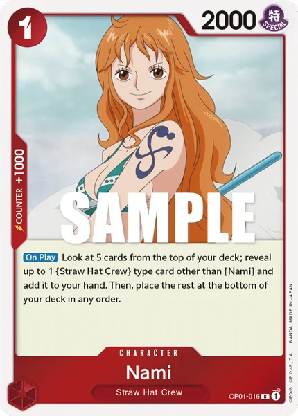 Nami OP01-016 One Piece Card Game OP-01