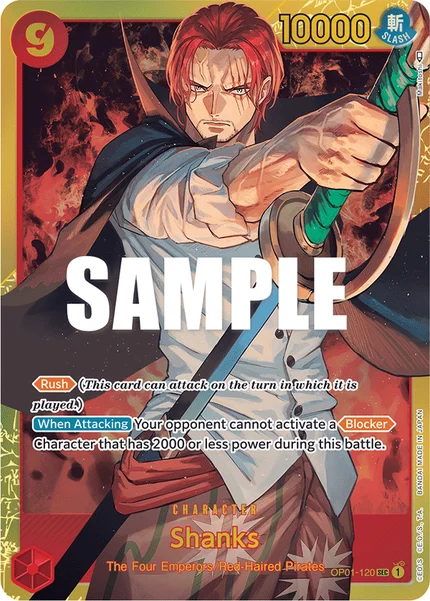Shanks OP01-120 One Piece Card Game OP-01