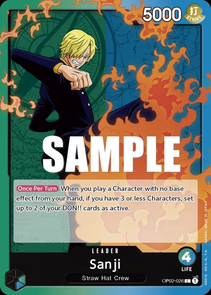 Sanji OP02-026 One Piece Card Game OP-02