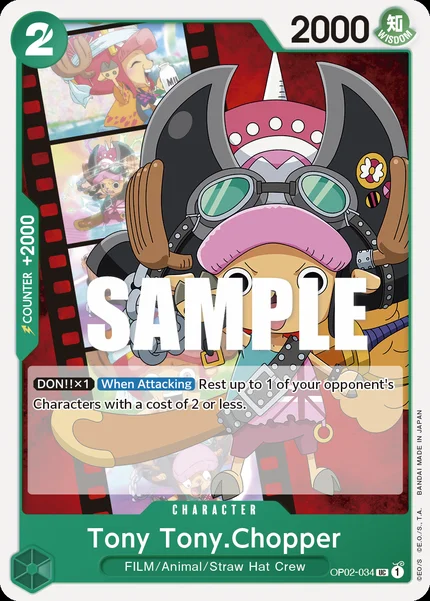 Tony Tony.Chopper OP02-034 One Piece Card Game OP-02