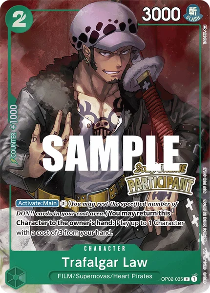 Trafalgar Law OP02-035_p1 One Piece Card Game Promo