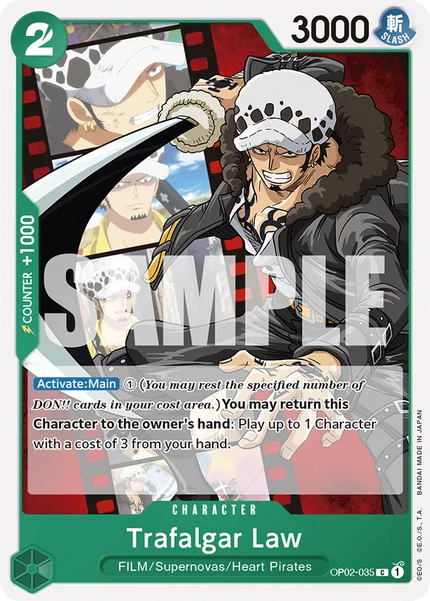 Trafalgar Law OP02-035_p2 One Piece Card Game ST-11