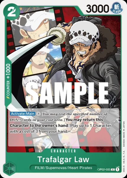 Trafalgar Law OP02-035 One Piece Card Game OP-02