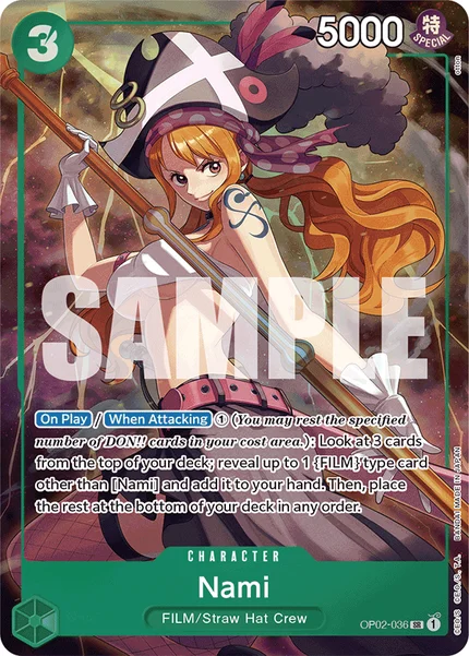 Nami OP02-036_p2 One Piece Card Game Promo